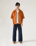 CAMP COLLAR WAFFLE HALF SLEEVES SHIRT